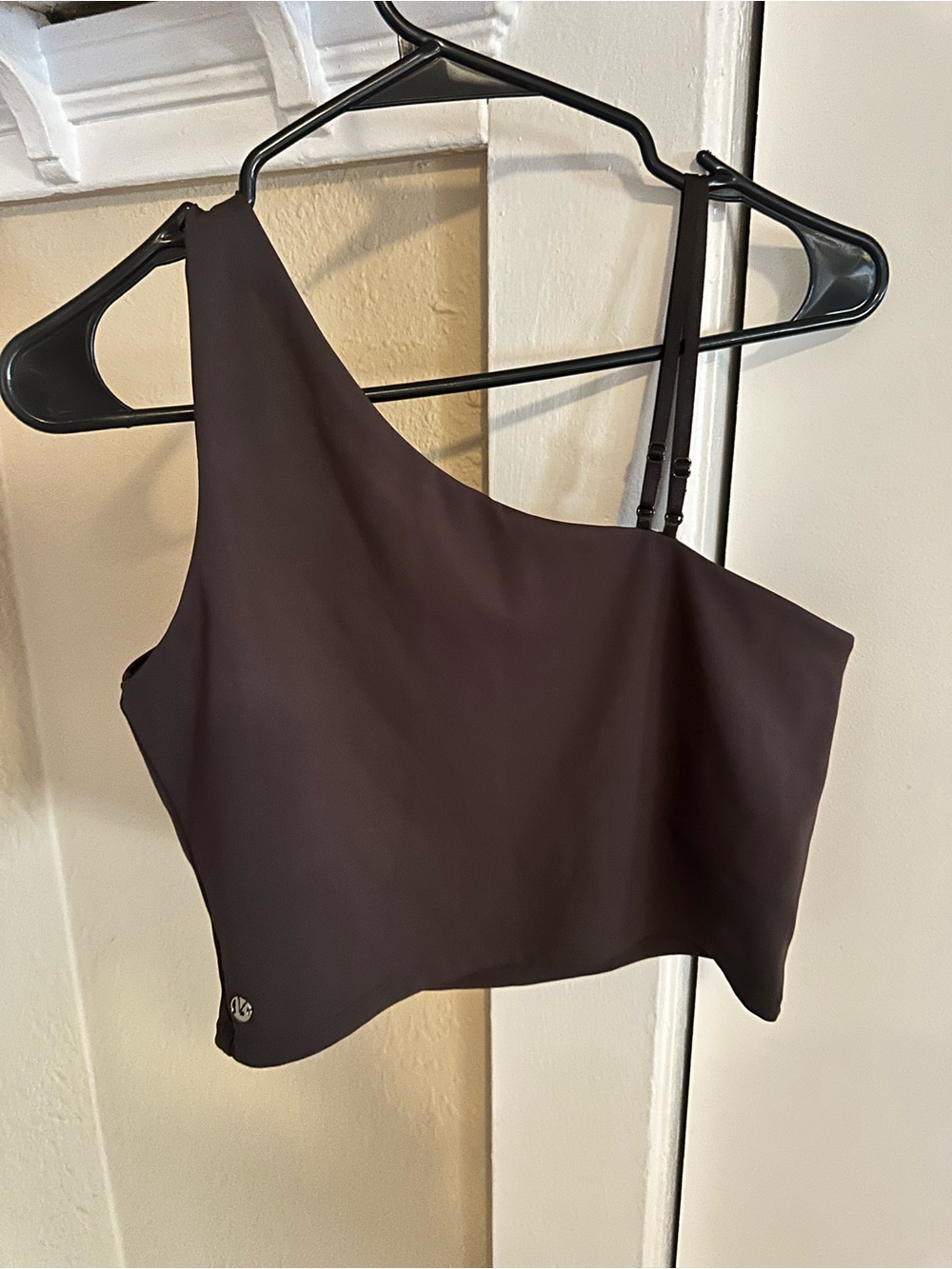 BuffBunny One-Shoulder Crop Top Dress in Dark Brown